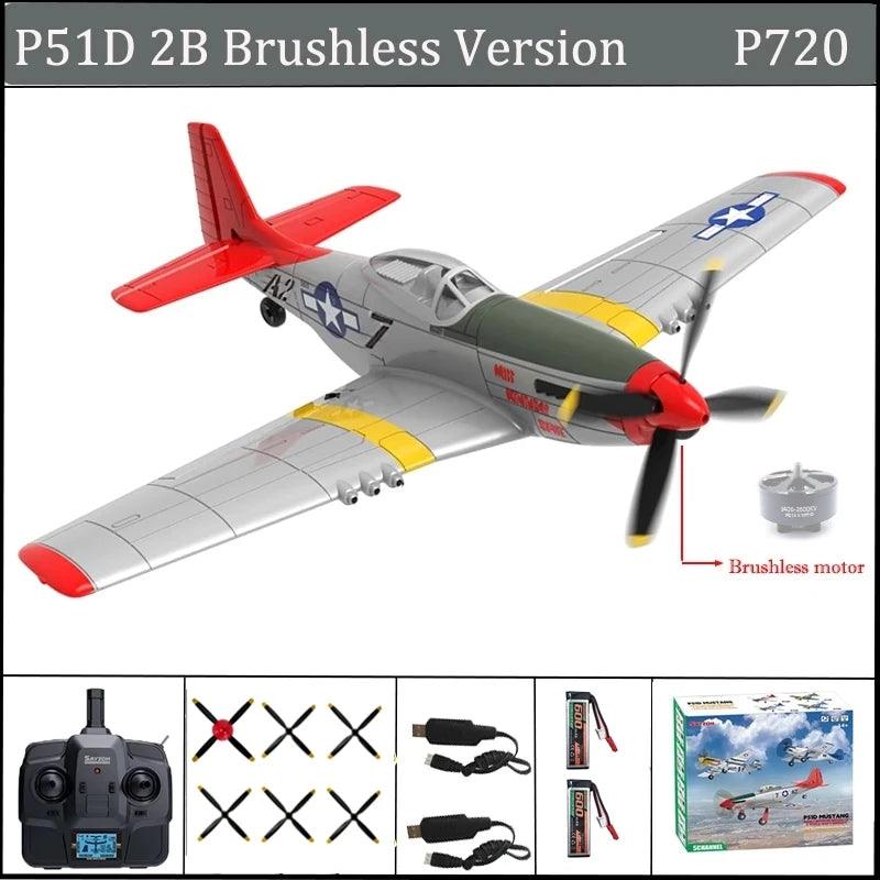 Wltoys P51D Rc Plane | 4 Channel Aerobatic | Toylandeu™