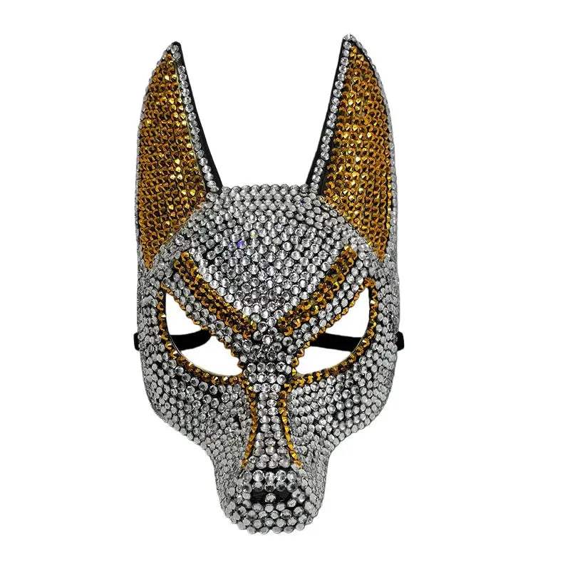  Wolf Head Rhinestone Mask Handmade Party Costume Unisex -  ToylandEU™