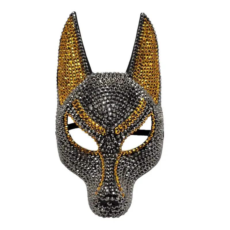  Wolf Head Rhinestone Mask Handmade Party Costume Unisex -  ToylandEU™