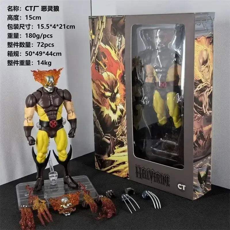 Wolverine Mafex 096 Hellverine Action Figure PVC Statue Collectible - ToylandEU