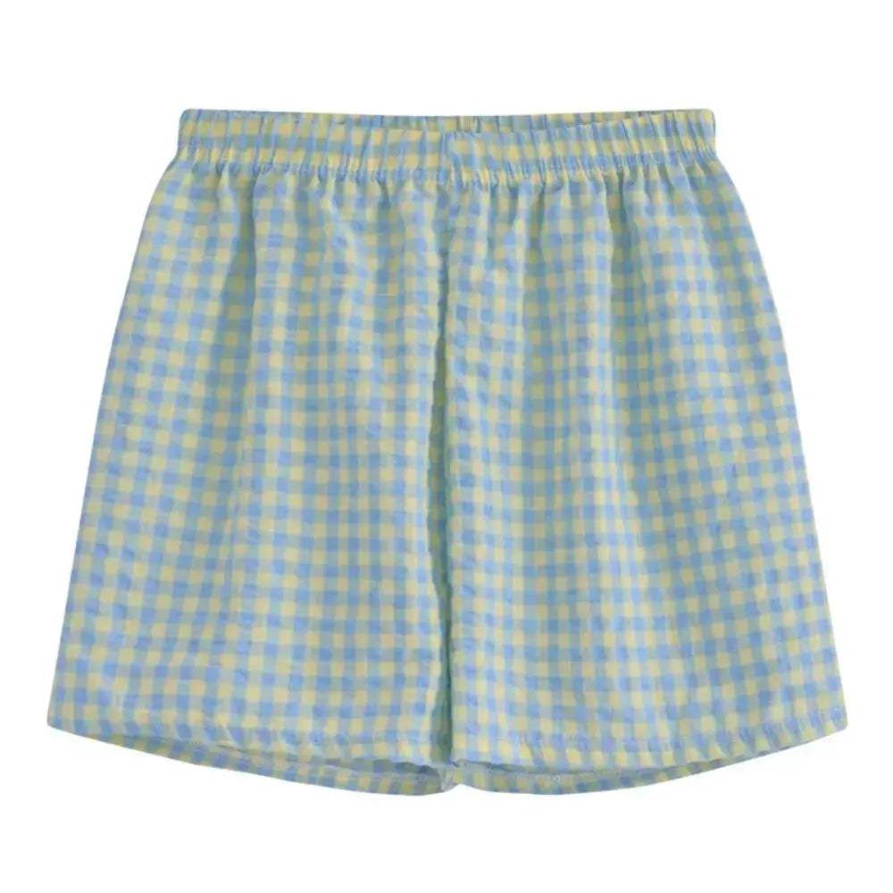 Women Plaid Pajama Shorts High Waisted Sleepwear Summer - ToylandEU