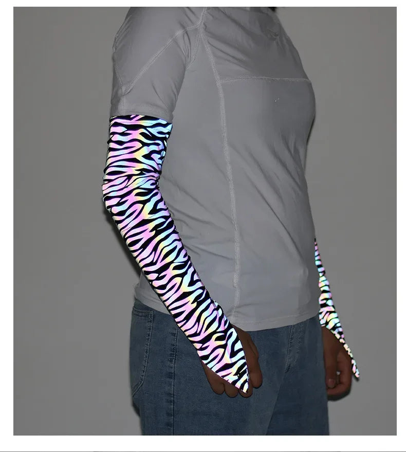 Women Reflective Arm Sleeves Sunscreen UV Sun Protection - ToylandEU