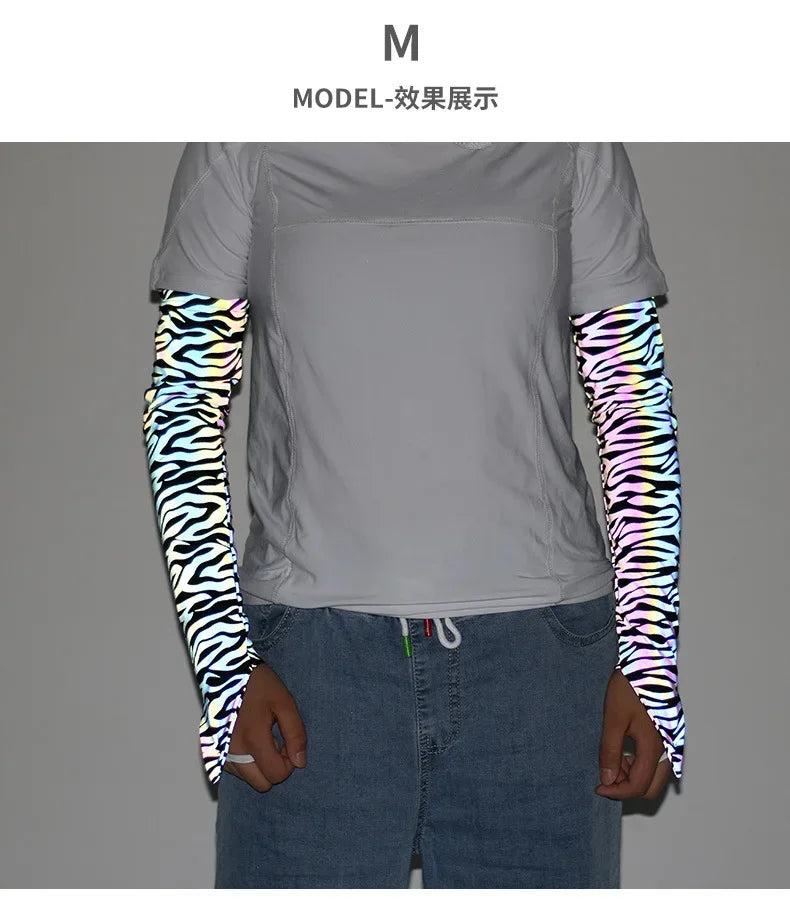 Women Reflective Arm Sleeves Sunscreen UV Sun Protection - ToylandEU