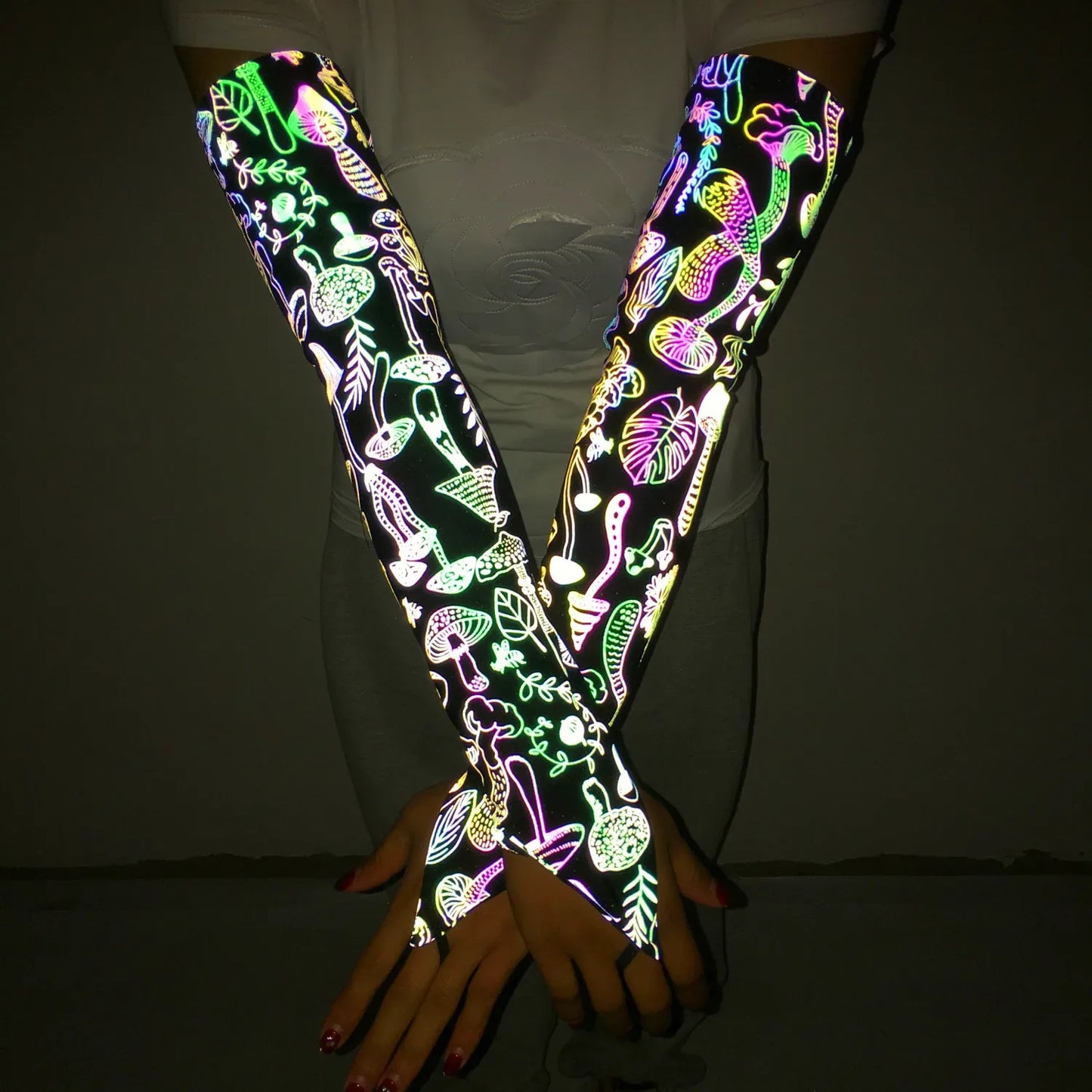 Women Reflective Arm Sleeves Sunscreen UV Sun Protection - ToylandEU