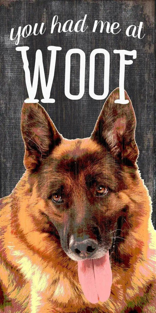  Wood Pet Sign You Had Me At Woof German Shepherd 5x10 -  ToylandEU™
