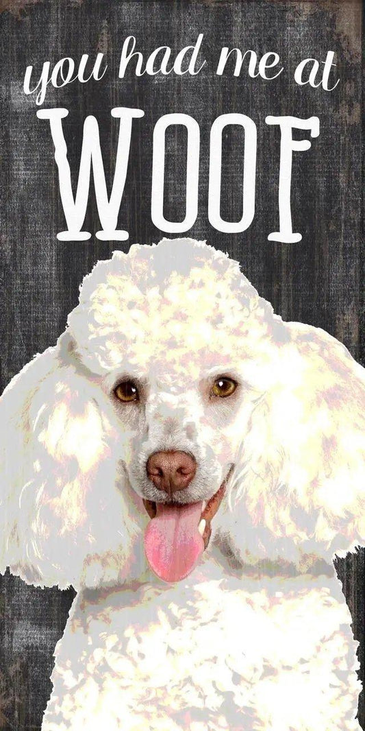  Wood Pet Sign You Had Me At Woof Poodle 5x10 Rope Hanger -  ToylandEU™