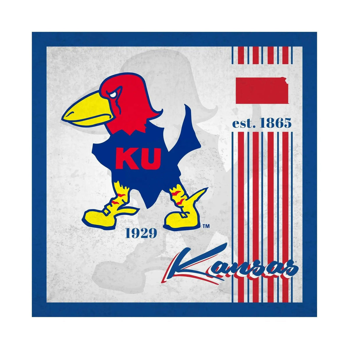  Kansas Jayhawks Wood Sign 10x10 Album Design Wall Decor -  ToylandEU™