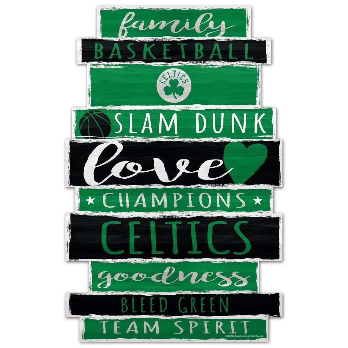  Boston Celtics 11x17 Wood Sign Wincraft Family Word -  ToylandEU™