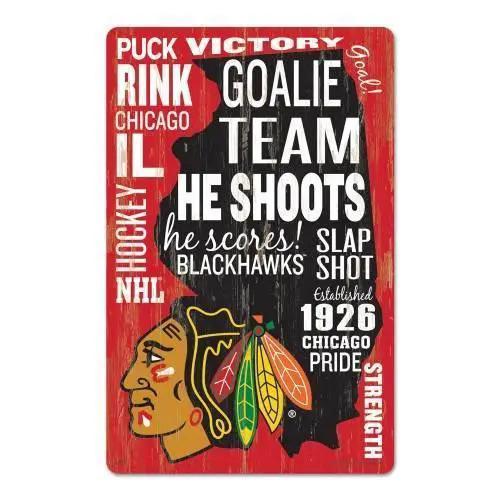  Chicago Blackhawks 11x17 Wood Sign Wordage Decor Wall Art -  ToylandEU™