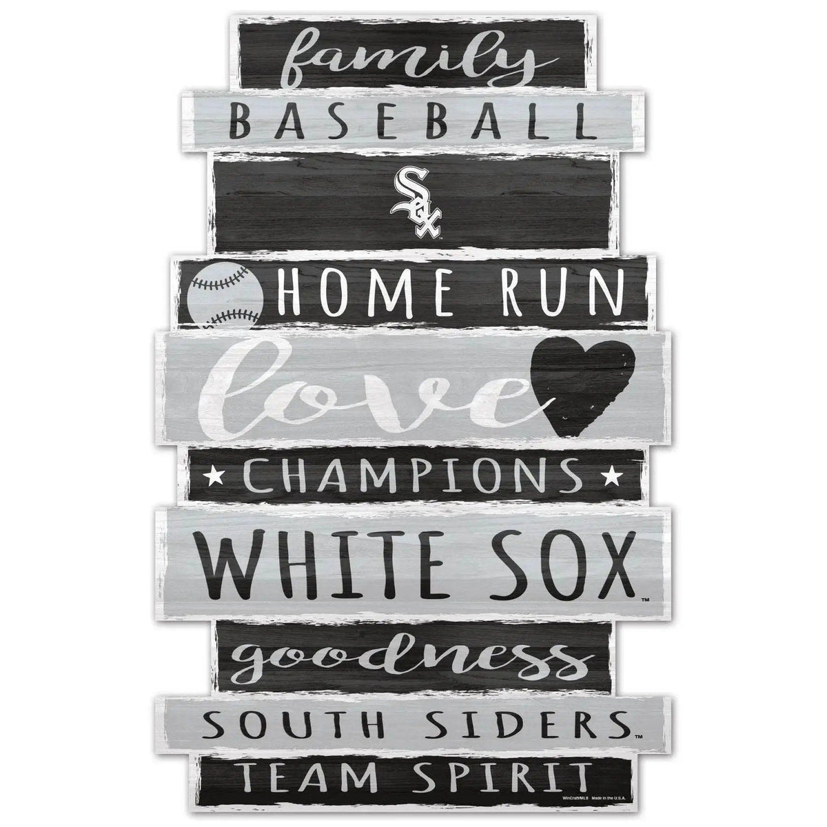  Chicago White Sox 11x17 Wood Family Word Sign By Wincraft -  ToylandEU™
