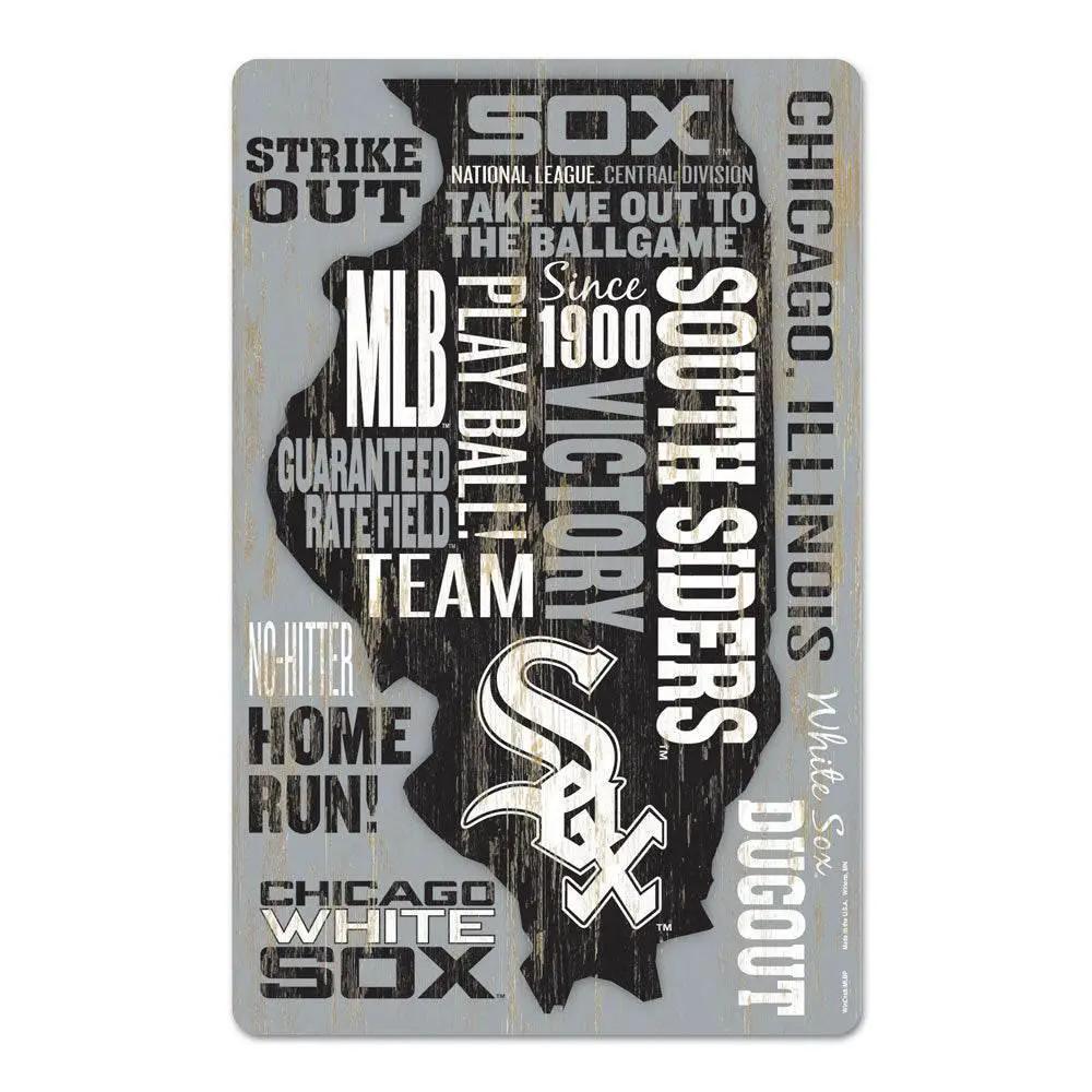  Chicago White Sox 11x17 Wood Wordage Sign With Team Colors -  ToylandEU™