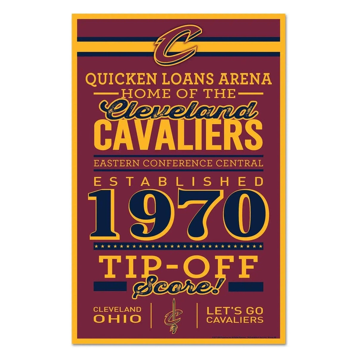  Cleveland Cavaliers 11x17 Wood Established Sign By Wincraft -  ToylandEU™