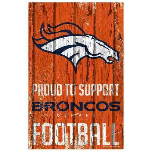  Denver Broncos Wood Sign 11x17 Proud to Support Design -  ToylandEU™