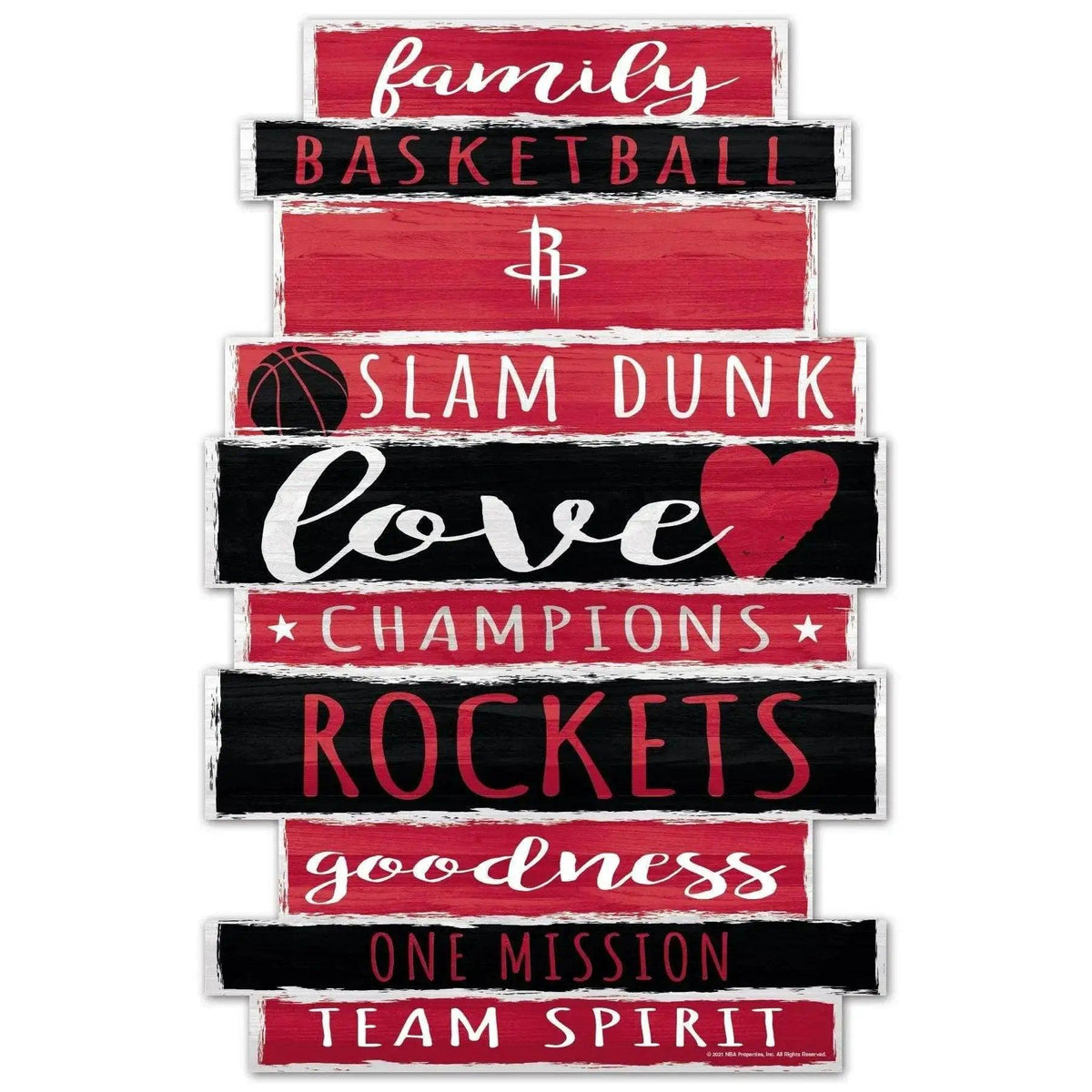  Houston Rockets 11x17 Wood Family Word Sign Wall Display -  ToylandEU™