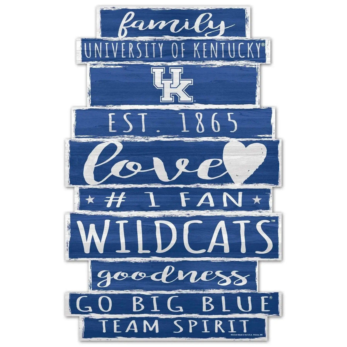  Kentucky Wildcats Wood 11x17 Family Word Sign Decor -  ToylandEU™