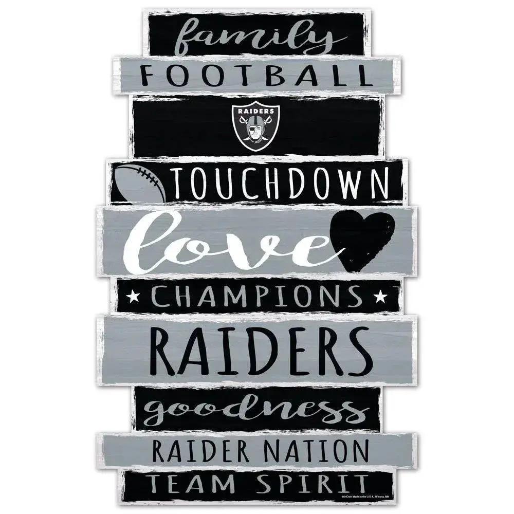  Las Vegas Raiders Wood Sign 11x17 Family Word Design -  ToylandEU™