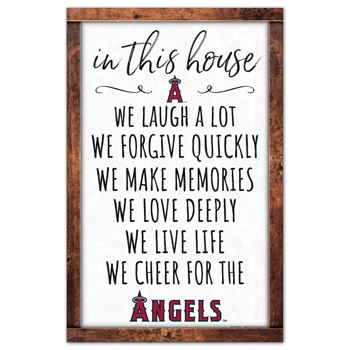  Los Angeles Angels Sign 11x17 Wood Wall Decor In This House -  ToylandEU™