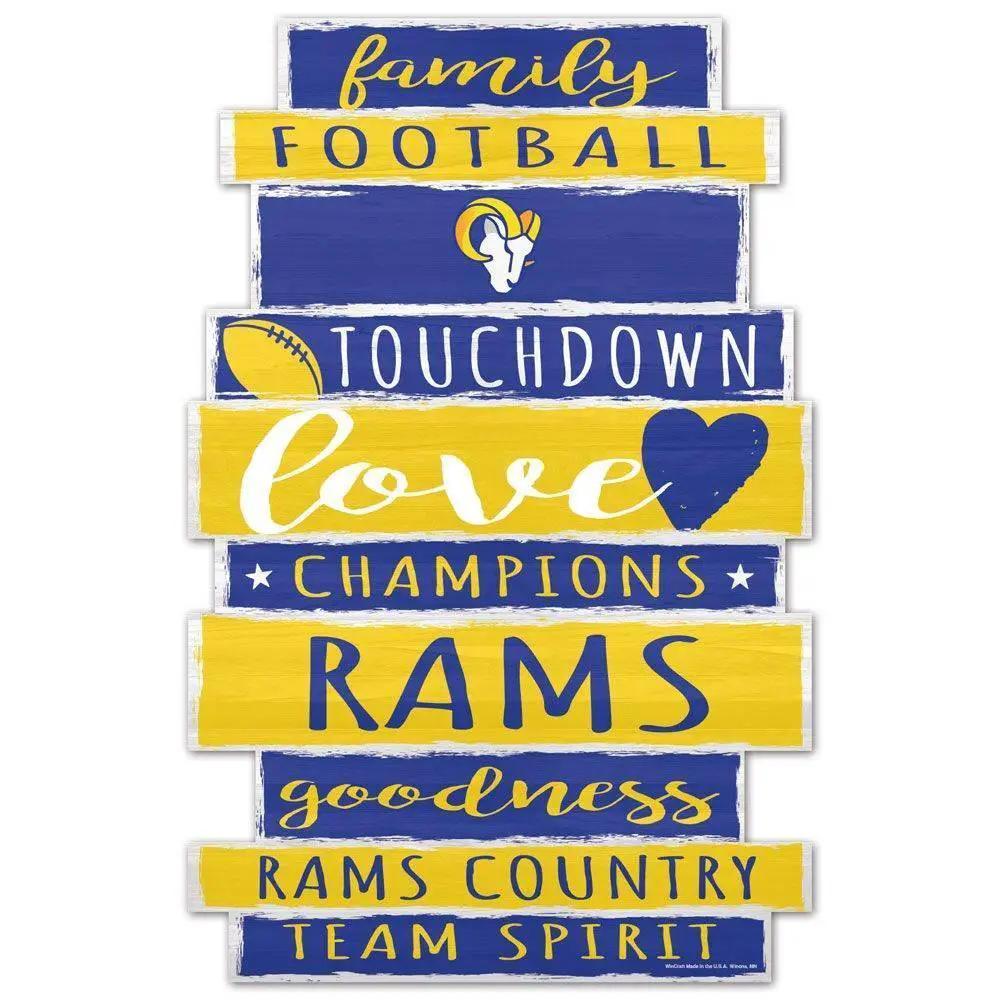  Los Angeles Rams 11x17 Wood Family Word Sign Design -  ToylandEU™