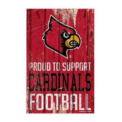  Louisville Cardinals Wood Sign 11x17 Proud to Support -  ToylandEU™