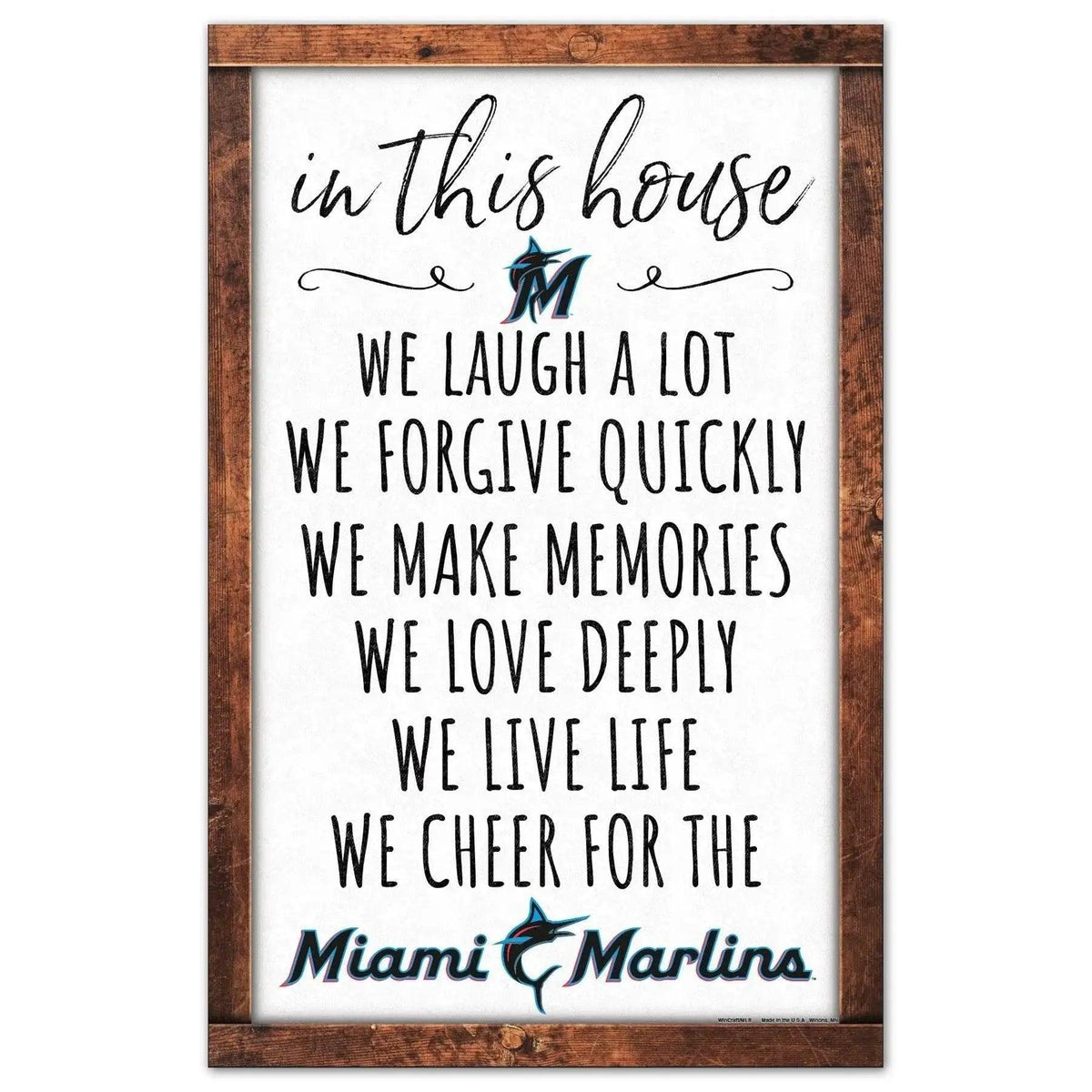  Miami Marlins Sign 11x17 Wood Wall Art In This Home -  ToylandEU™