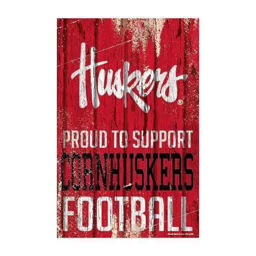  Nebraska Cornhuskers Sign 11x17 Wood Proud to Support Design -  ToylandEU™