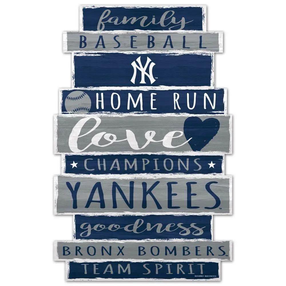  New York Yankees Family Word Design Wood Sign 11x17 -  ToylandEU™