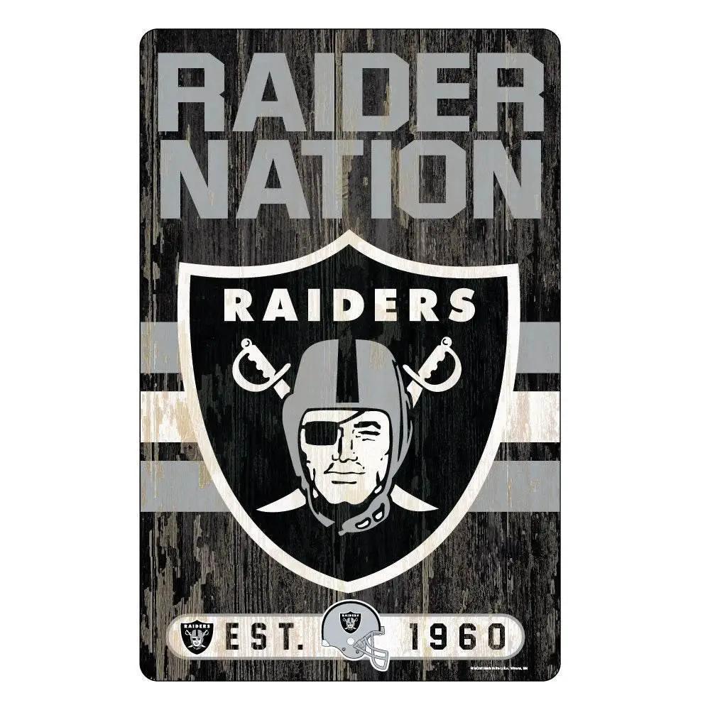  Las Vegas Raiders 11x17 Wood Sign Slogan Design Wincraft -  ToylandEU™