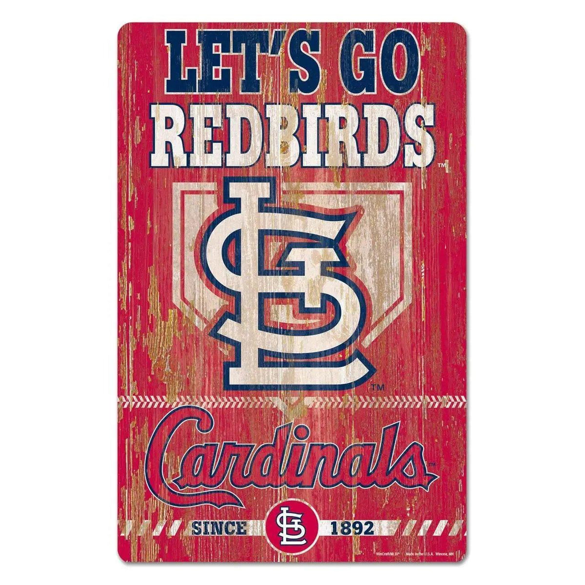  St Louis Cardinals 11x17 Wincraft Wood Sign Slogan Design -  ToylandEU™