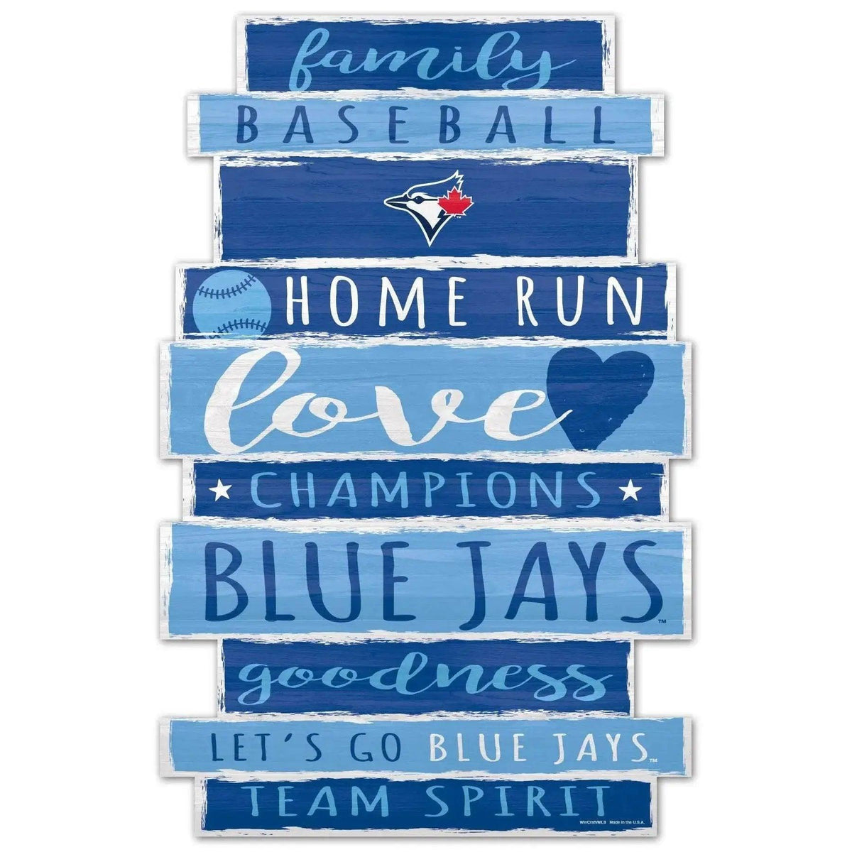  Toronto Blue Jays 11x17 Wood Sign Family Word Design -  ToylandEU™