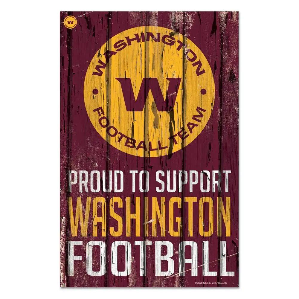  Washington Football Team 11x17 Wood Sign Proud to Support -  ToylandEU™