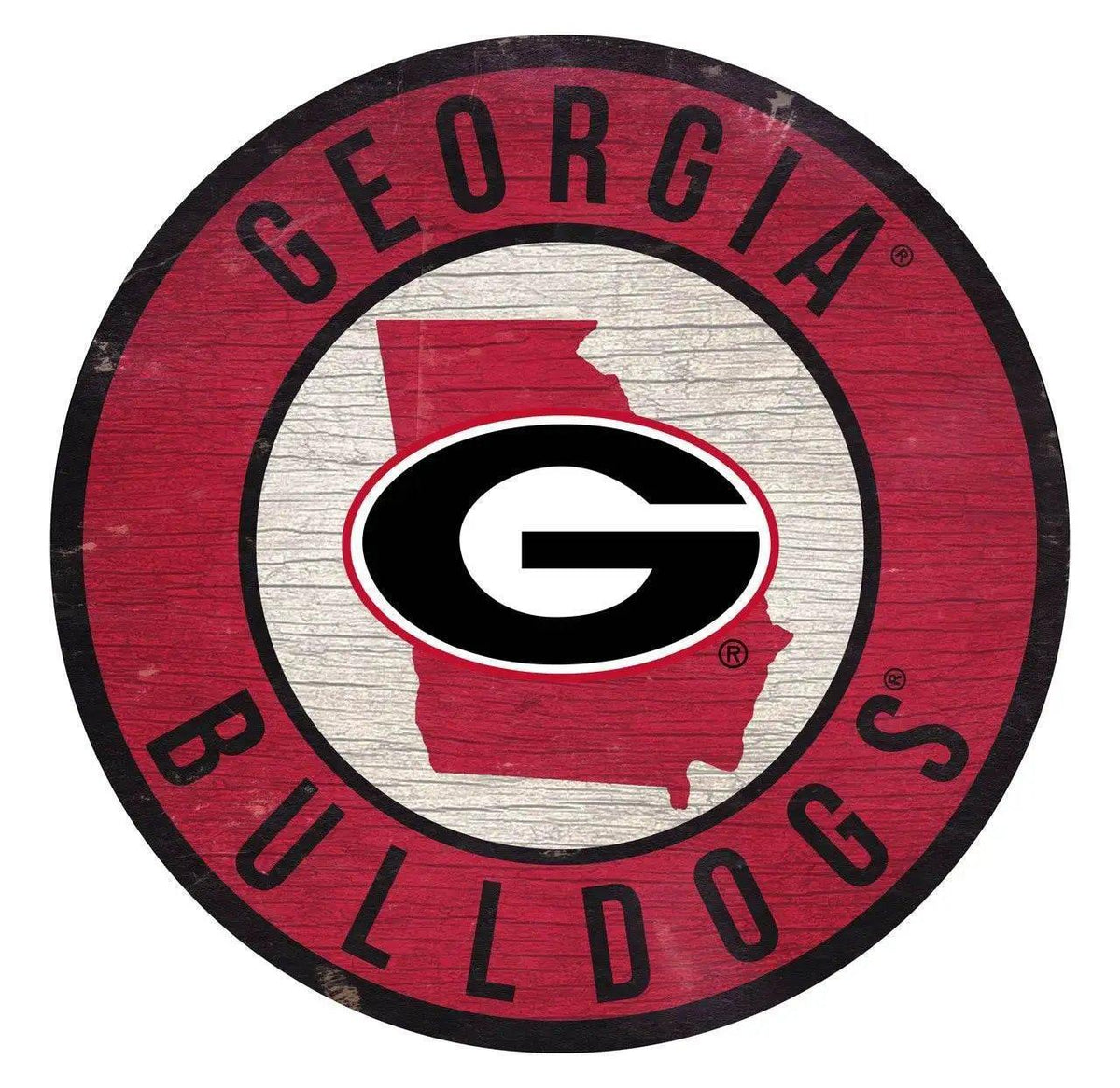  Georgia Bulldogs Round Wood Sign 12 Inch State Design -  ToylandEU™