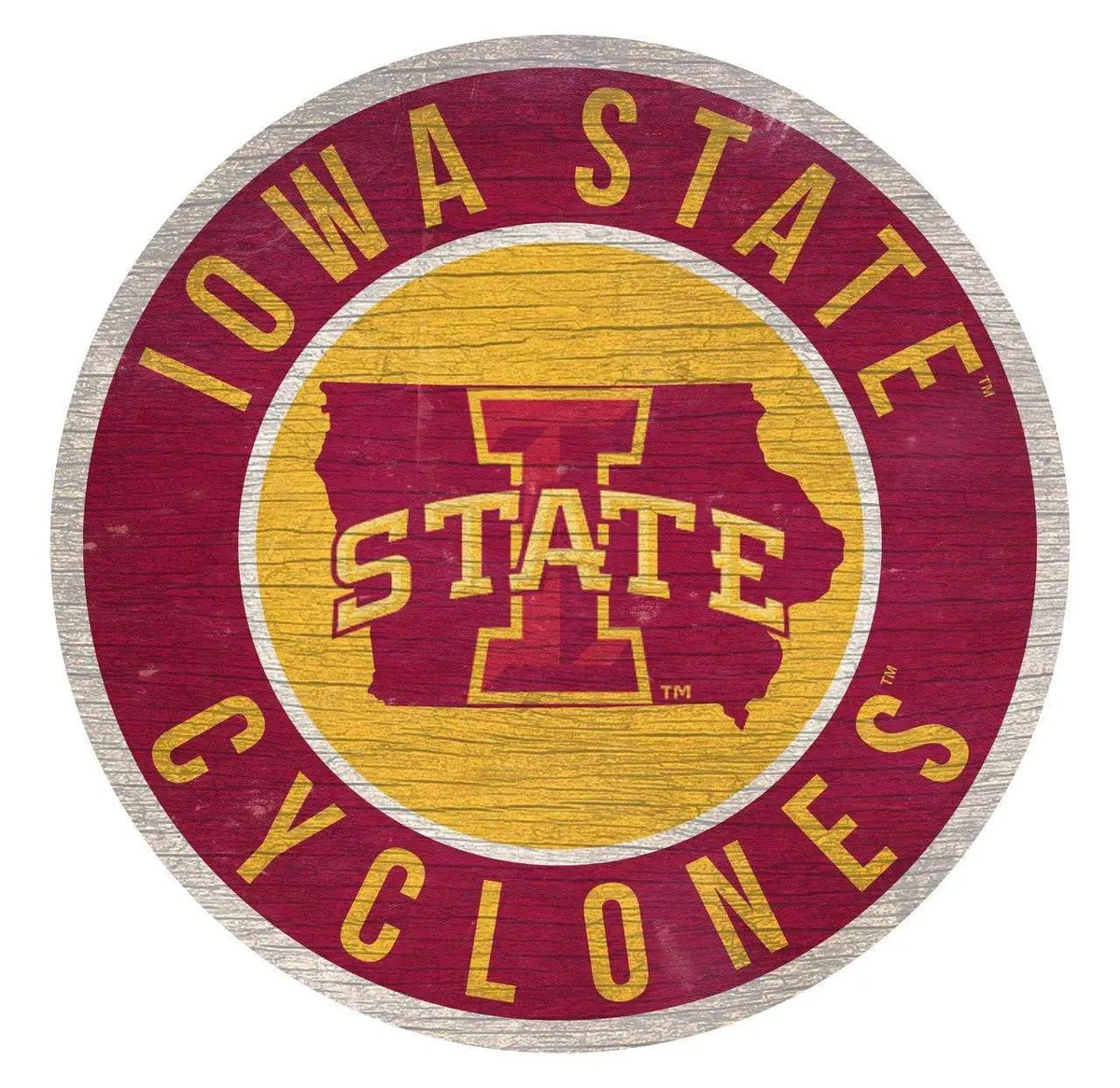 Iowa State Cyclones Round Wood Sign 12 Inch Wall Decor -  ToylandEU™