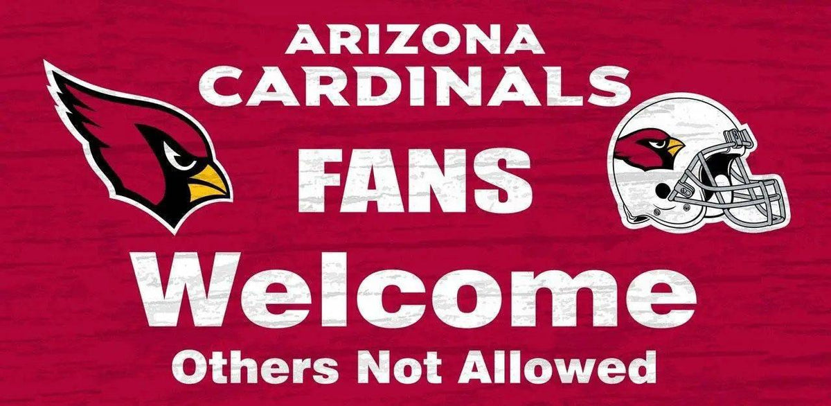 Arizona Cardinals Wood Sign Fans Welcome 12 by 6 Inches -  ToylandEU™