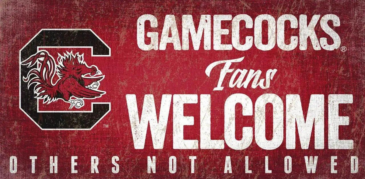  South Carolina Gamecocks Wood Sign Fans Welcome 12x6 -  ToylandEU™