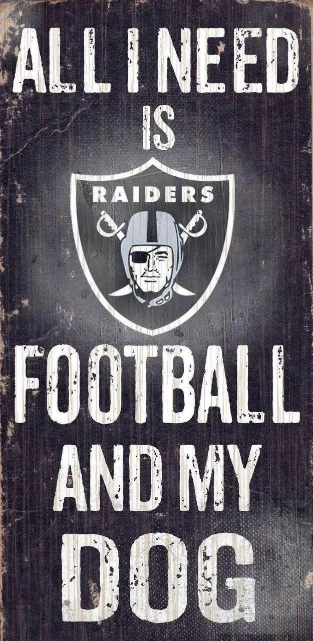  Las Vegas Raiders Wood Sign Football And Dog 12x6 Inch -  ToylandEU™