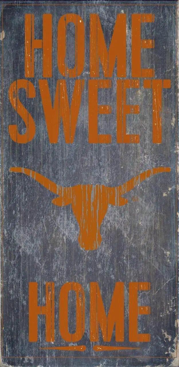  Texas Longhorns Wood Sign Home Sweet Home 12x6 Inch -  ToylandEU™