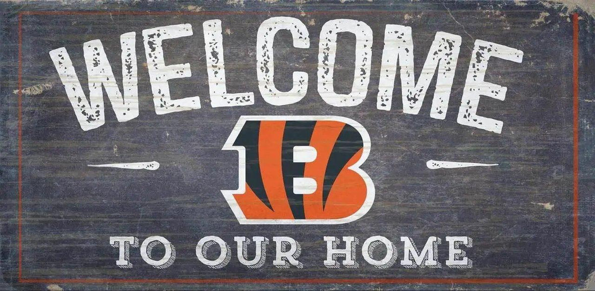  Cincinnati Bengals Wood Sign 12x6 Welcome To Our Home Design -  ToylandEU™