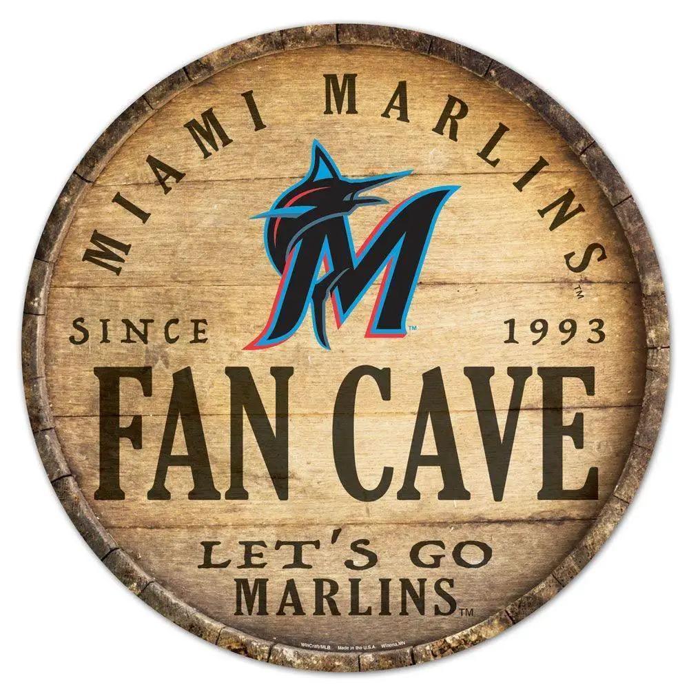  Miami Marlins Round Wood Sign 14 Inch Barrel Top Decor -  ToylandEU™