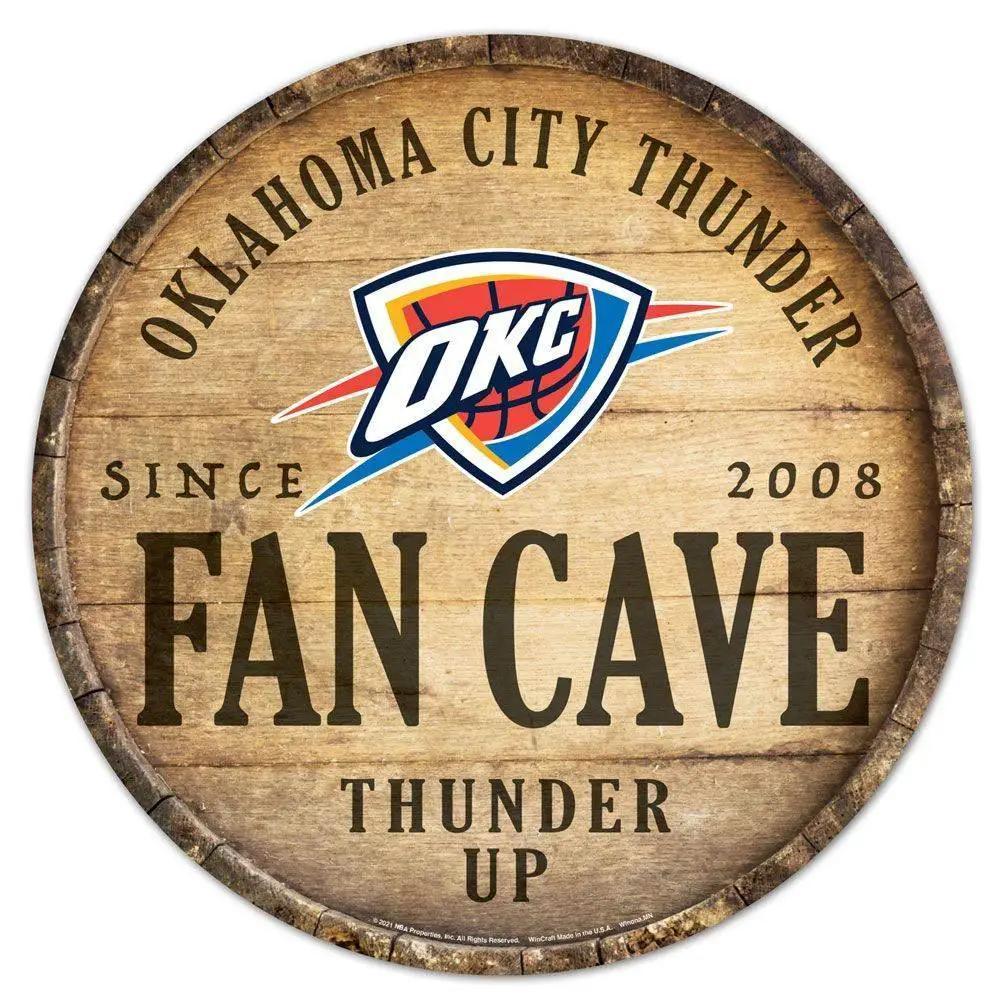  Oklahoma City Thunder Wood Sign 14 Inch Round Top Decor -  ToylandEU™