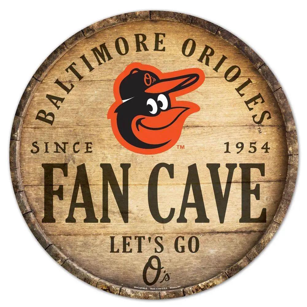  Baltimore Orioles Wood Sign 14 Inch Round Barrel Top Design -  ToylandEU™