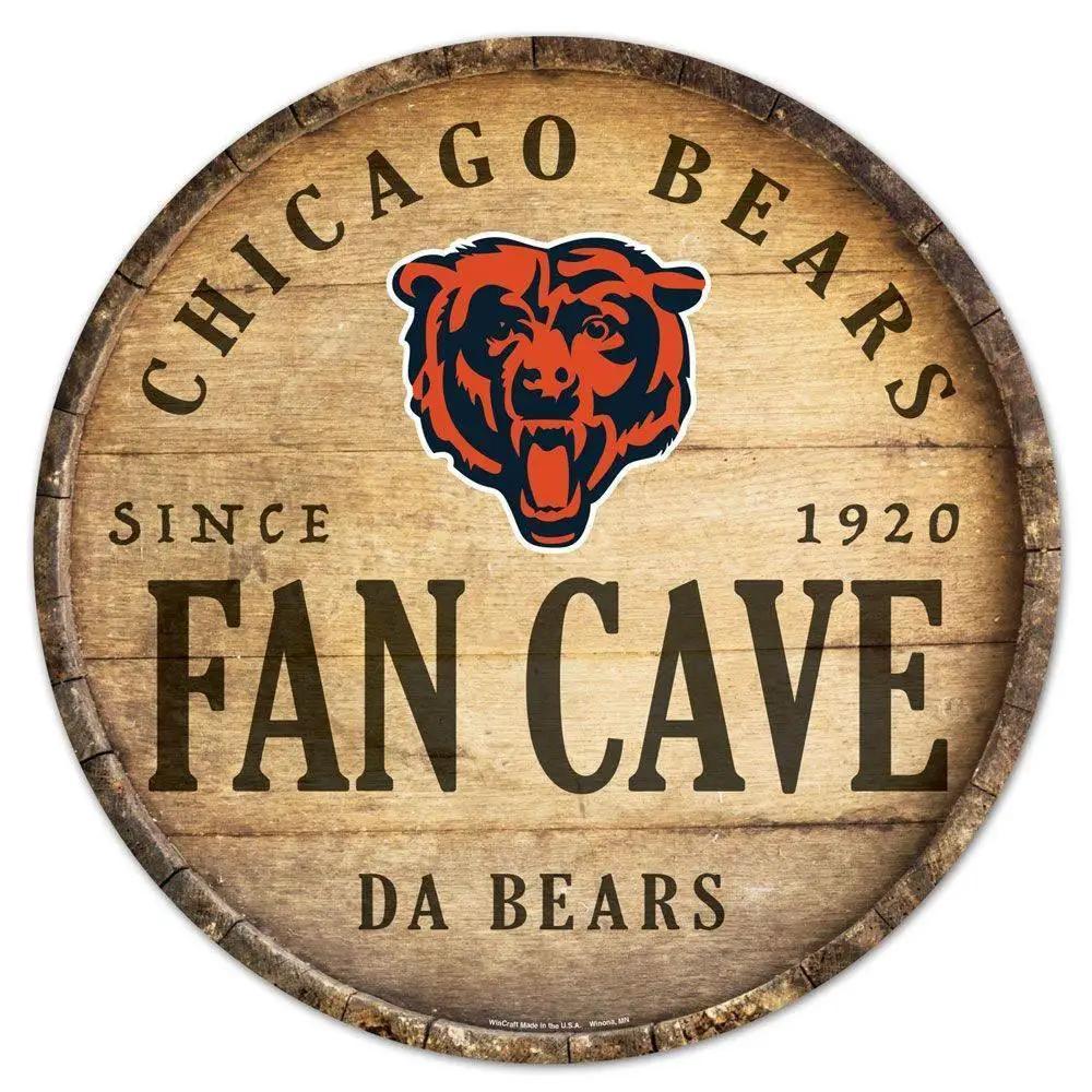  Chicago Bears Wood Round Barrel Top Sign 14 Inch Decor -  ToylandEU™