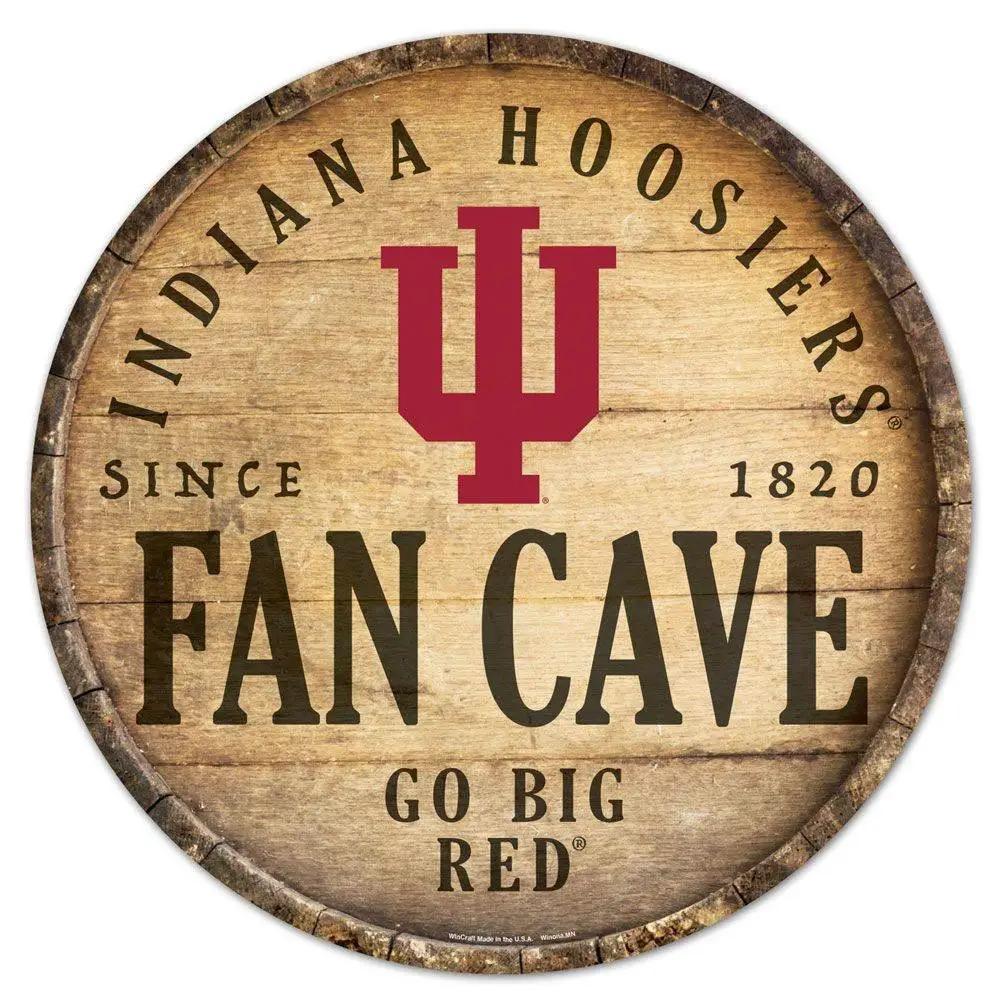  Indiana Hoosiers Wood Sign 14 Inch Round Barrel Top -  ToylandEU™