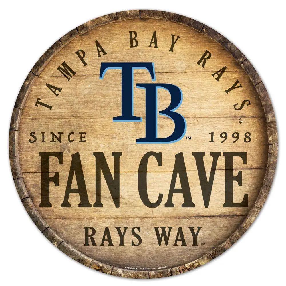  Tampa Bay Rays Wood Sign 14 Inch Round Barrel Top Decor -  ToylandEU™
