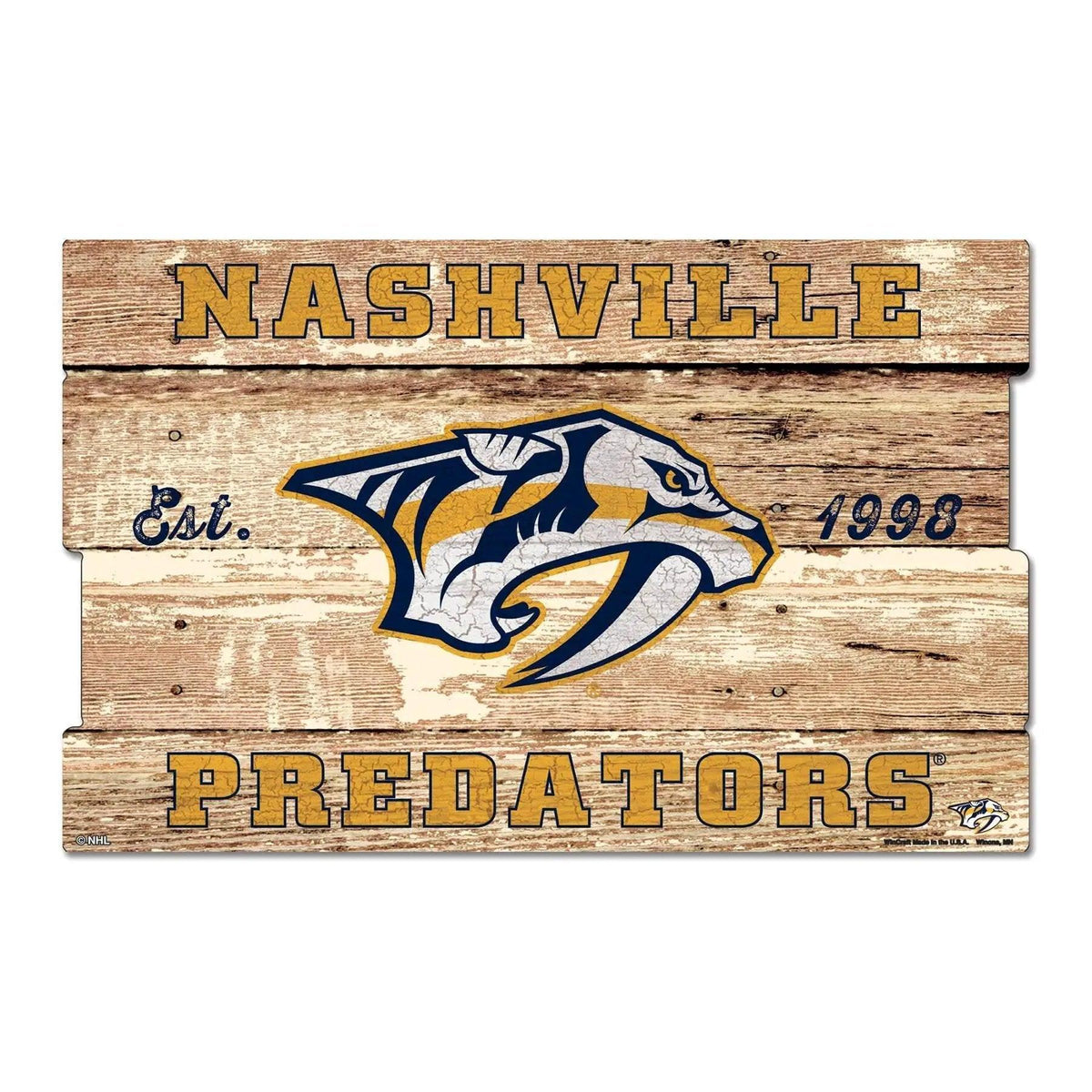  Nashville Predators Sign 19x30 Wood Plank Wall Decor -  ToylandEU™