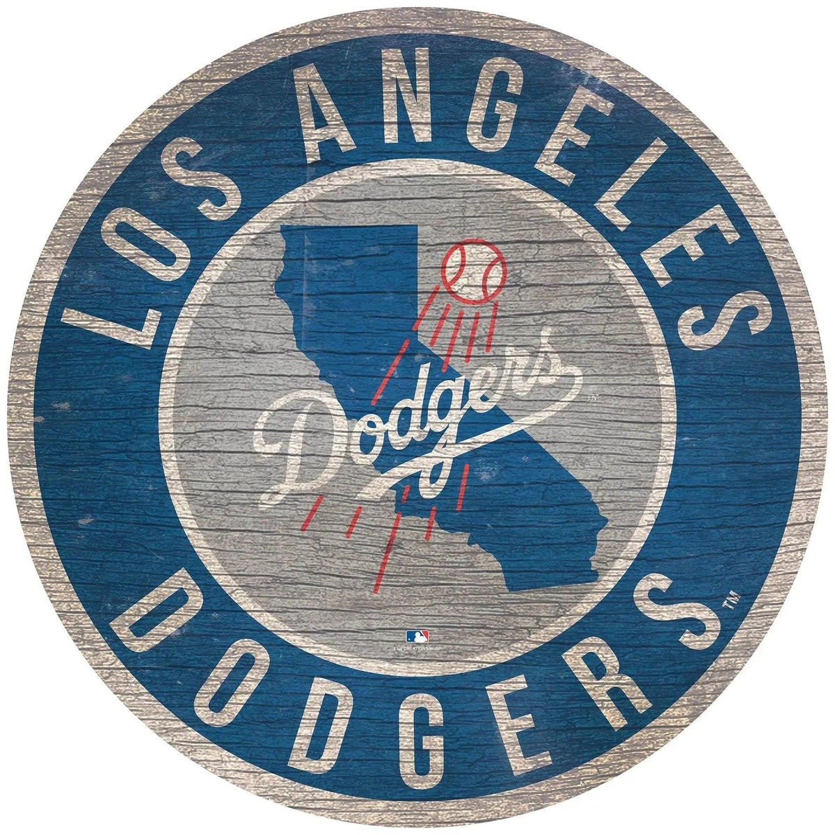  Los Angeles Dodgers Wood Round State Design Sign 24 Inch -  ToylandEU™