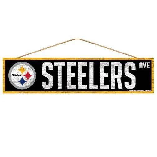  Pittsburgh Steelers Wood Avenue Sign 4x17 With Team Logo -  ToylandEU™