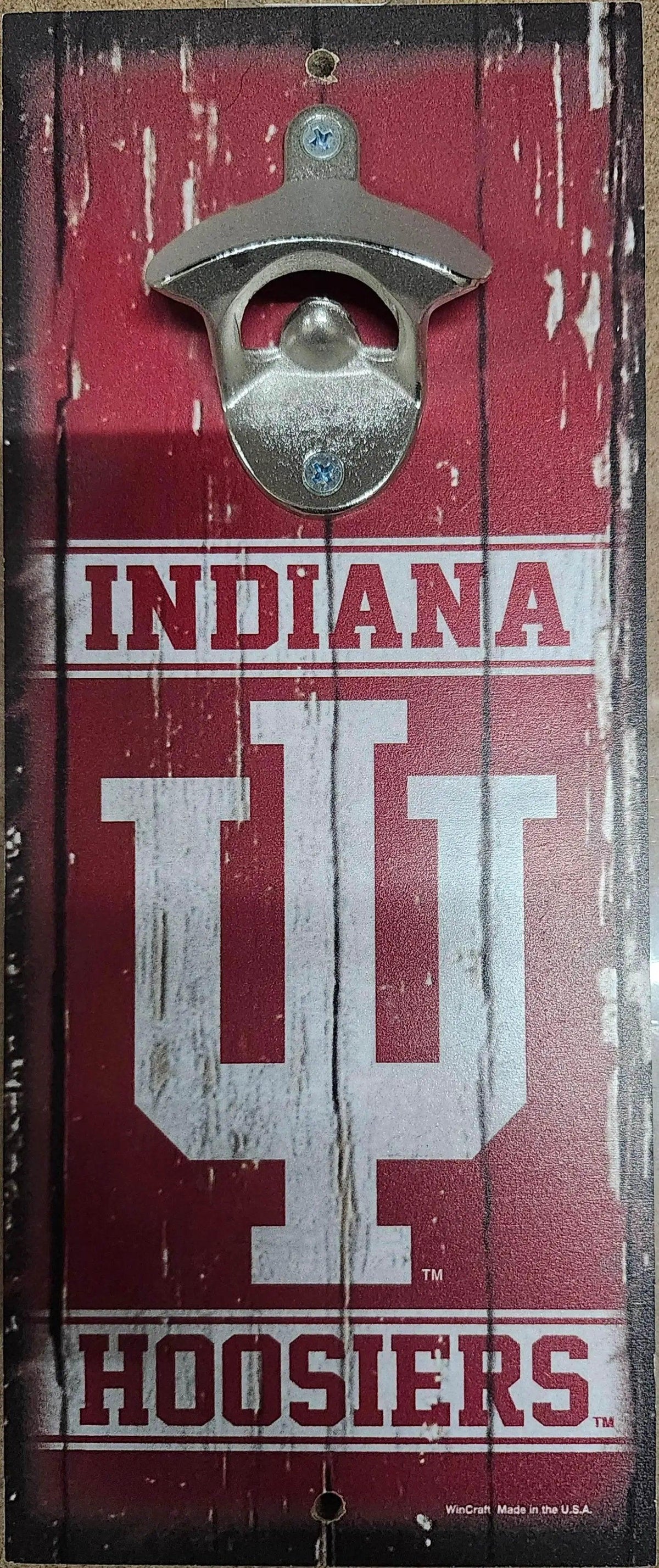  Indiana Hoosiers Wood Sign 5x11 Bottle Opener Alternate -  ToylandEU™