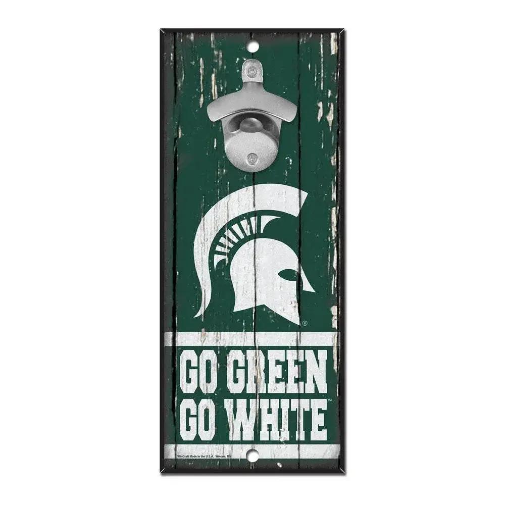  Michigan State Spartans Wood Sign With Bottle Opener 5x11 -  ToylandEU™