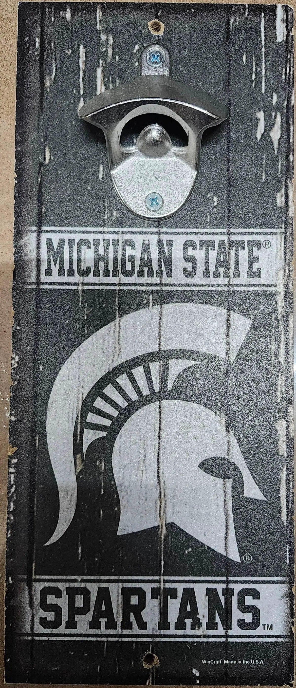  Michigan State Spartans Wood Sign Bottle Opener 5x11 Retro -  ToylandEU™