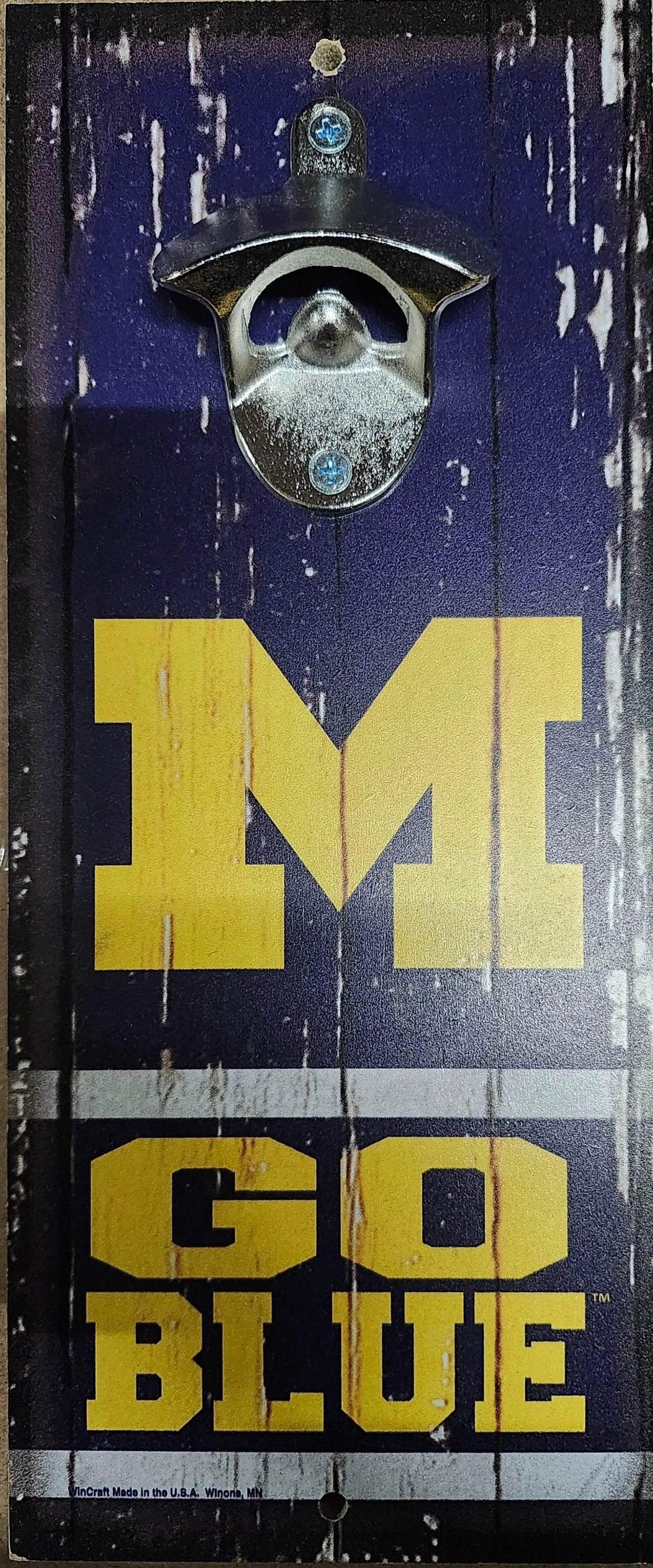  Michigan Wolverines Wood Sign Bottle Opener 5x11 Slogan -  ToylandEU™